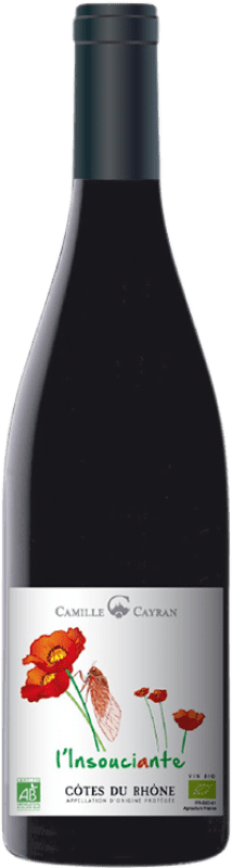 11,95 € | Red wine Cave de Cairanne Camille Cayran L'insouciante A.O.C. Côtes du Rhône Rhône France Grenache Organic 75 cl
