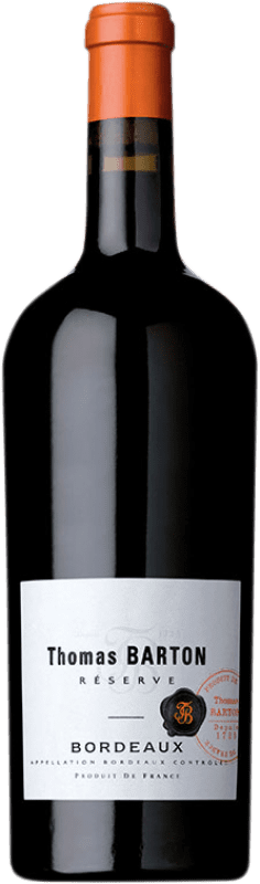Envío gratis | Vino tinto Barton & Guestier Reserva A.O.C. Bordeaux Burdeos Francia Merlot, Cabernet Sauvignon 75 cl