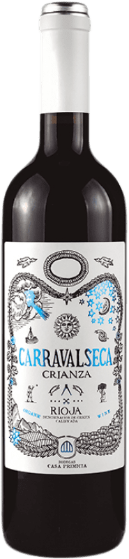 Free Shipping | Red wine Casa Primicia Carravalseca Aged D.O.Ca. Rioja Basque Country Spain Tempranillo Organic 75 cl