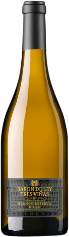13,95 € | Vin blanc Barón de Ley Tres Viñas Réserve D.O.Ca. Rioja La Rioja Espagne Viura, Malvasía, Grenache Blanc 75 cl