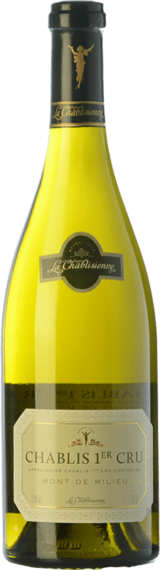 Бесплатная доставка | Белое вино La Chablisienne Mont de Milieu A.O.C. Chablis Premier Cru Бургундия Франция Chardonnay 75 cl