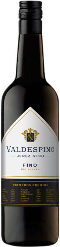 11,95 € Envio grátis | Vinho Generoso Fortificado Valdespino Seco D.O. Jerez-Xérès-Sherry