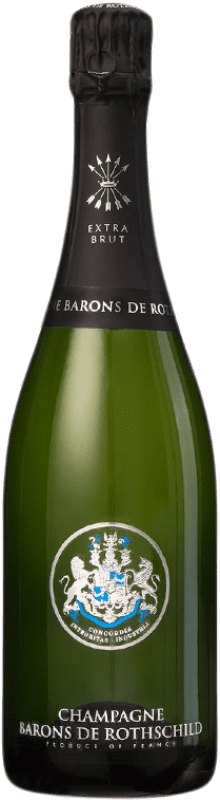 62,95 € | Белое игристое Barons de Rothschild Экстра-Брут A.O.C. Champagne шампанское Франция Pinot Black, Chardonnay 75 cl