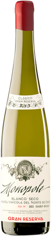 109,95 € | White wine Norte de España - CVNE Monopole Clásico Grand Reserve D.O.Ca. Rioja The Rioja Spain Viura 75 cl