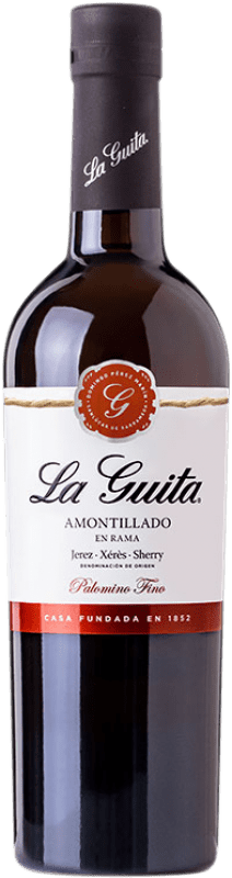 54,95 € Envio grátis | Vinho Generoso Fortificado Hijos de Rainera Pérez Marín La Guita Amontillado, Fino en Rama — Não Filtrado D.O. Jerez-Xérès-Sherry Garrafa Medium 50 cl