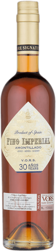 Бесплатная доставка | Крепленое вино Díez Mérito Amontillado Fino Imperial VORS D.O. Jerez-Xérès-Sherry Андалусия Испания Palomino Fino бутылка Medium 50 cl