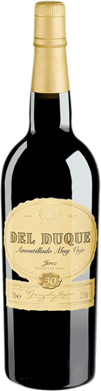 71,95 € Бесплатная доставка | Крепленое вино González Byass Amontillado del Duque V.O.R.S. D.O. Jerez-Xérès-Sherry Половина бутылки 37 cl