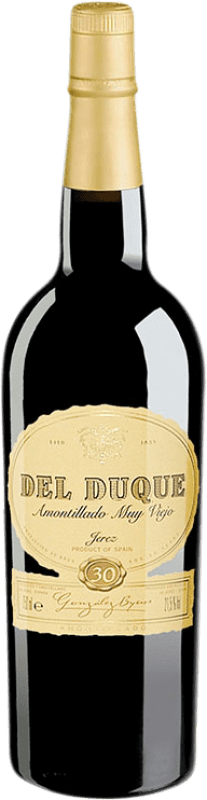 71,95 € 免费送货 | 强化酒 González Byass Amontillado del Duque VORS D.O. Jerez-Xérès-Sherry 半瓶 37 cl