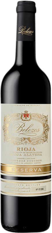 Бесплатная доставка | Красное вино Zugober Belezos Резерв D.O.Ca. Rioja Ла-Риоха Испания Tempranillo, Graciano, Mazuelo 75 cl