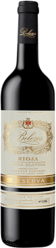 Free Shipping | Red Wine Zugober Belezos Reserve — Aged D.O.Ca. Rioja The Rioja Spain Tempranillo, Graciano, Mazuelo 75 cl