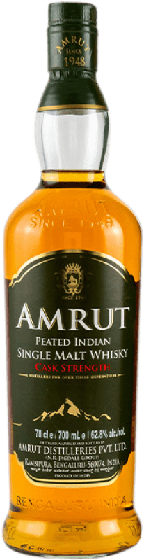 61,95 € | 威士忌单一麦芽威士忌 Amrut Indian Peated Oak Strength 印度 70 cl