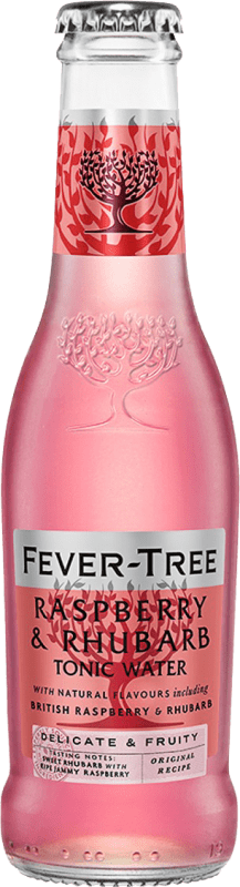 Kostenloser Versand | 4 Einheiten Box Getränke und Mixer Fever-Tree Raspberry & Rhubarb Tonic Water Kleine Flasche 20 cl