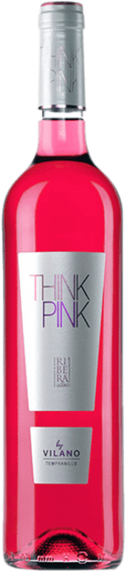 6,95 € | Vinho rosé Viña Vilano Think Pink Rosado D.O. Ribera del Duero Castela e Leão Espanha Tempranillo 75 cl