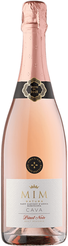 Бесплатная доставка | Белое игристое El Cep Mim Natura D.O. Cava Каталония Испания Pinot Black 75 cl