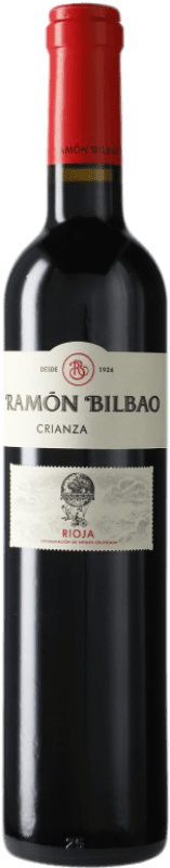 10,95 € Spedizione Gratuita | Vino Rosso Ramón Bilbao Crianza — Invecchiato in Botte D.O.Ca. Rioja Bottiglia Medium 50 cl