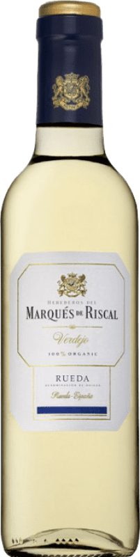 Free Shipping | White Wine Marqués de Riscal Young D.O. Rueda Castilla y León Spain Verdejo Organic — Eco Half Bottle 37 cl