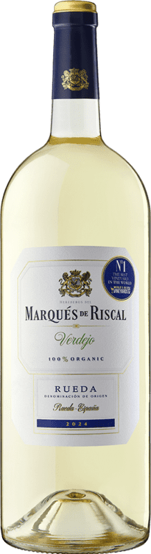 23,95 € | White Wine Marqués de Riscal Young D.O. Rueda Castilla y León Spain Verdejo Organic — Eco Magnum Bottle 1,5 L