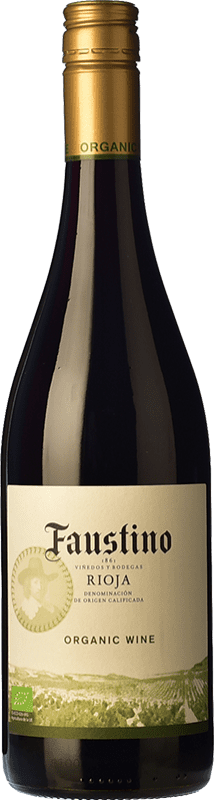 8,95 € | Red wine Faustino Organic Young D.O.Ca. Rioja The Rioja Spain Tempranillo Bottle 75 cl