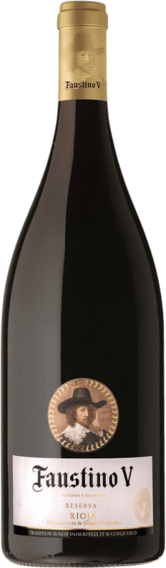 33,95 € 免费送货 | 红酒 Faustino V 预订 D.O.Ca. Rioja 瓶子 Magnum 1,5 L