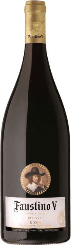 22,95 € | Vino Rosso Faustino V Riserva D.O.Ca. Rioja La Rioja Spagna Tempranillo, Mazuelo, Cariñena — Carignano Bottiglia Magnum 1,5 L