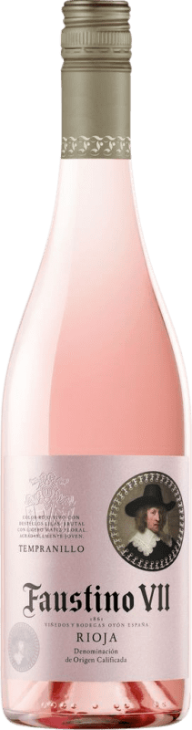 Envio grátis | Vinho rosé Faustino VII Jovem D.O.Ca. Rioja La Rioja Espanha Tempranillo, Grenache 75 cl