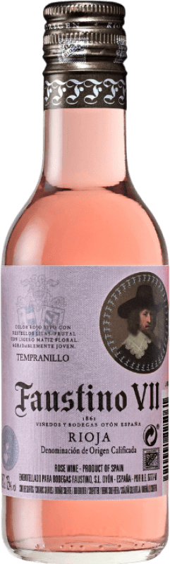 3,95 € 送料無料 | ロゼワイン Faustino VII 若い D.O.Ca. Rioja 小瓶 18 cl