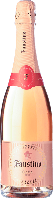 Free Shipping | Rosé Sparkling Wine Faustino Rosse Brut Young D.O. Cava Catalonia Spain Grenache 75 cl