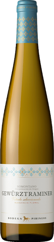 Free Shipping | White wine Pirineos Young D.O. Somontano Aragon Spain Gewürztraminer 75 cl