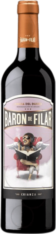 18,95 € Spedizione Gratuita | Vino Rosso Peñafiel Barón de Filar Crianza — Invecchiato in Botte D.O. Ribera del Duero Bottiglia Magnum 1,5 L