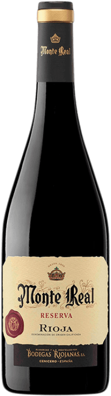 14,95 € | Red wine Bodegas Riojanas Monte Real Reserva D.O.Ca. Rioja The Rioja Spain Tempranillo, Graciano, Mazuelo, Carignan Bottle 75 cl