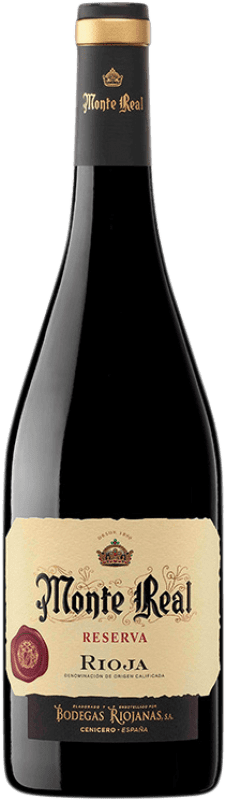 9,95 € | Vino Rosso Bodegas Riojanas Monte Real Riserva D.O.Ca. Rioja La Rioja Spagna Tempranillo, Graciano, Mazuelo, Cariñena — Carignano 75 cl