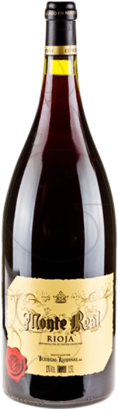 18,95 € | Vino tinto Bodegas Riojanas Monte Real Reserva D.O.Ca. Rioja La Rioja España Tempranillo, Graciano, Mazuelo, Cariñena Botella Magnum 1,5 L