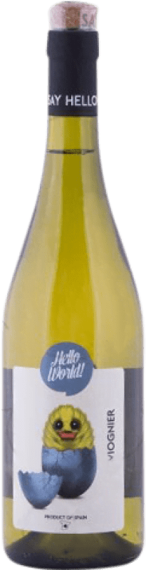 5,95 € Free Shipping | White wine Finca La Estacada Hello World Joven I.G.P. Vino de la Tierra de Castilla Castilla la Mancha y Madrid Spain Viognier Bottle 75 cl