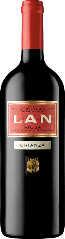 17,95 € | Vin rouge Lan Crianza D.O.Ca. Rioja La Rioja Espagne Tempranillo, Mazuelo, Carignan Bouteille Magnum 1,5 L