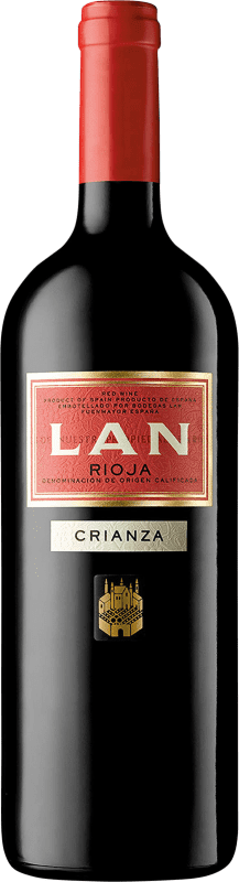 22,95 € Spedizione Gratuita | Vino Rosso Lan Crianza — Invecchiato in Botte D.O.Ca. Rioja Bottiglia Magnum 1,5 L