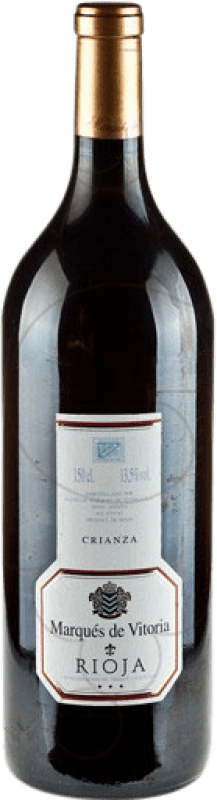 13,95 € Free Shipping | Red wine Marqués de Vitoria Crianza D.O.Ca. Rioja The Rioja Spain Tempranillo Magnum Bottle 1,5 L