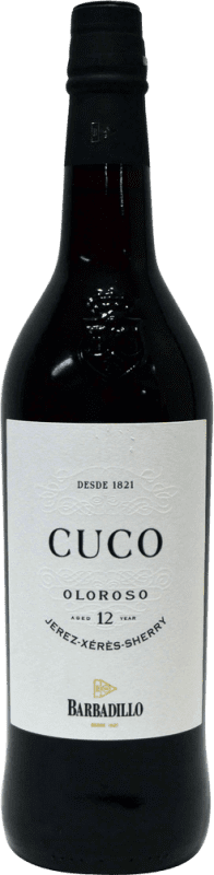 Envio grátis | Vinho Generoso Fortificado Barbadillo Cuco Oloroso D.O. Jerez-Xérès-Sherry Andaluzia Espanha Palomino Fino 12 Anos 75 cl