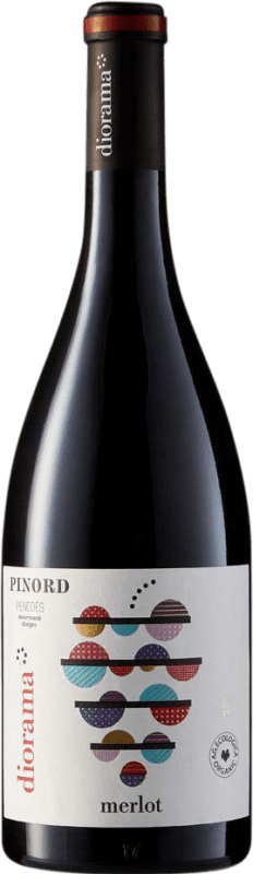 8,95 € Free Shipping | Red wine Pinord Diorama Crianza D.O. Penedès Catalonia Spain Merlot Bottle 75 cl