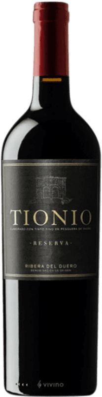 24,95 € | Red wine Tionio Reserva D.O. Ribera del Duero Castilla y León Spain Tempranillo Bottle 75 cl