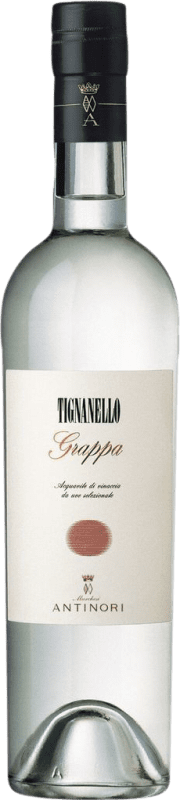 46,95 € Envío gratis | Grappa Antinori Tignanello I.G.T. Grappa Toscana Botella Medium 50 cl