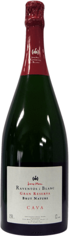 Envoi gratuit | Vin Mousseux Blanc Raventós i Blanc Brut Grande Réserve Catalogne Espagne Pinot Noir, Macabeo — Macabeu, Xarel·lo, Chardonnay, Parellada Bouteille Magnum 1,5 L