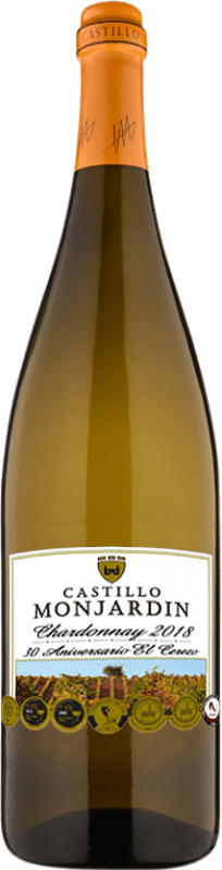 Kostenloser Versand | Weißwein Castillo de Monjardín Jung D.O. Navarra Navarra Spanien Chardonnay Doppelmagnum Jeroboam-Flasche 3 L