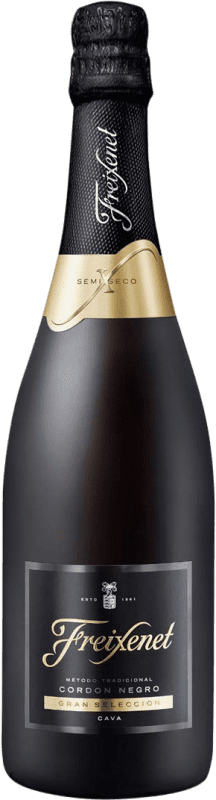 Envoi gratuit | Blanc mousseux Freixenet Cordón Negro Demi-Sec Demi-Sucré D.O. Cava Catalogne Espagne Macabeo, Xarel·lo, Parellada 75 cl