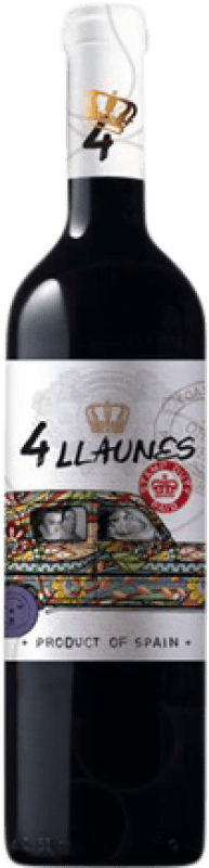 4,95 € | Red wine Family Owned 4 Llaunes Joven Levante Spain Monastrell Bottle 75 cl