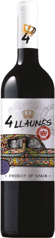 5,95 € | Vinho tinto Family Owned 4 Llaunes Jovem Levante Espanha Monastrell 75 cl