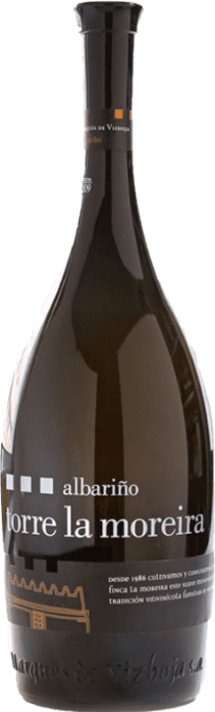 34,95 € | Белое вино Marqués de Vizhoja Torre la Moreira молодое D.O. Rías Baixas Галисия Испания Albariño — Альбариньо, Sauvignon — Совиньон Бутылка Иеробоам Двойной Магнум 3 L
