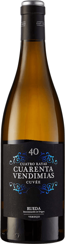 10,95 € | Vin blanc Cuatro Rayas Cuarenta Vendimias Cuvée Jeune D.O. Rueda Castille et Leon Espagne Verdejo 75 cl