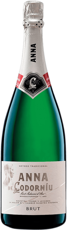 Бесплатная доставка | Белое игристое вино Codorníu Anna Brut — брют Резерва D.O. Cava Каталония Испания Macabeo — Макабео, Xarel·lo — Шарелло, Chardonnay — Шардоне, Parellada — Парельяда Бутылка Магнум 1,5 L