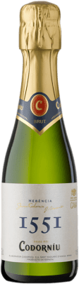 7,95 € | Blanc mousseux Codorníu 1551 Brut Nature Jeune D.O. Cava Catalogne Espagne Macabeo, Xarel·lo, Parellada Petite Bouteille 20 cl