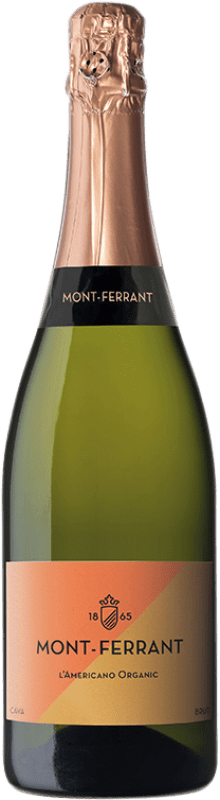 Бесплатная доставка | Белое игристое Mont-Ferrant L'Americano Organic D.O. Cava Каталония Испания Macabeo, Xarel·lo, Chardonnay, Parellada 75 cl